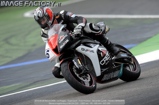 2010-05-08 Monza 0498 - La Roggia - Supersport - Free Practice - Alexander Lundh - Honda CBR600RR